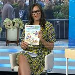 Savannah’s yellow plaid dress and white slingback pumps on Today