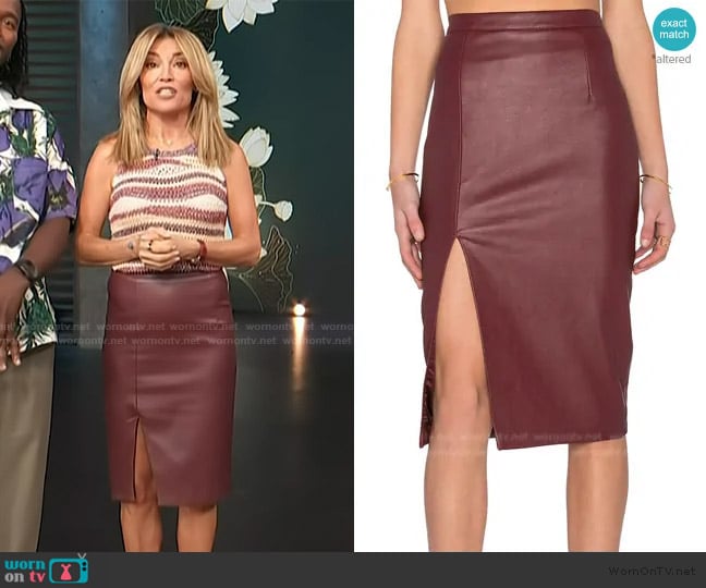 Bardot Khloe Skirt worn by Kit Hoover on Access Hollywood
