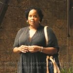 Belinda’s black cotton gauze dress on The White Lotus