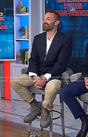 Ben Affleck’s grey boots on Today