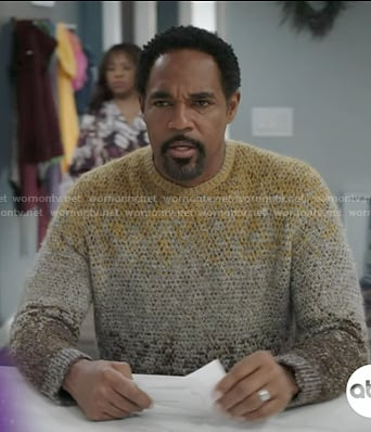 Ben’s gradient knit sweater on Greys Anatomy