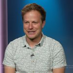 Bertie’s palm print shirt on Access Hollywood