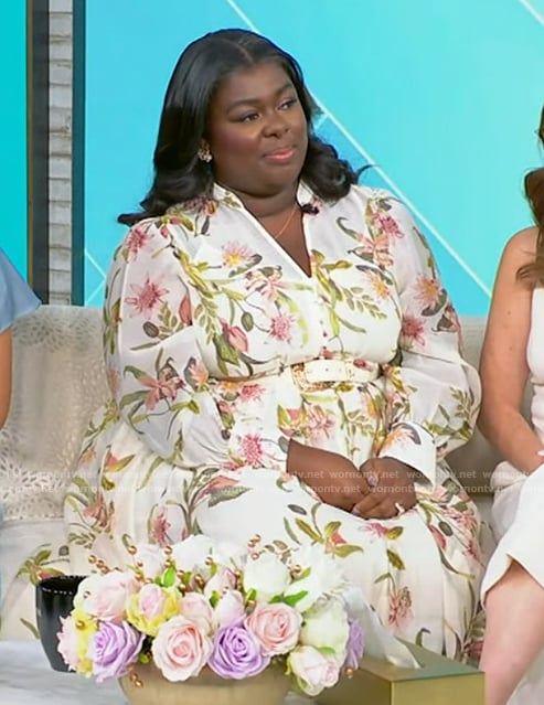 Beverly’s floral print maxi dress on Tamron Hall Show
