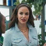 Birdie’s denim jumpsuit on Grosse Pointe Garden Society