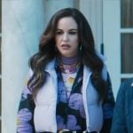 Birdie’s purple flower print jumpsuit on Grosse Pointe Garden Society