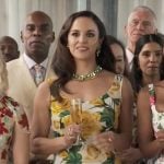 Birdie’s yellow rose print maxi dress on Grosse Pointe Garden Society