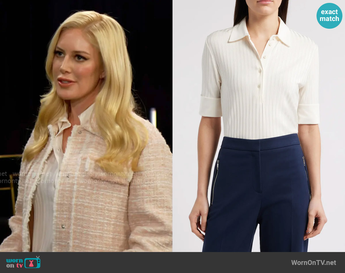BOSS Ellera Rib Polo worn by (Heidi Montag) on The Bold and the Beautiful
