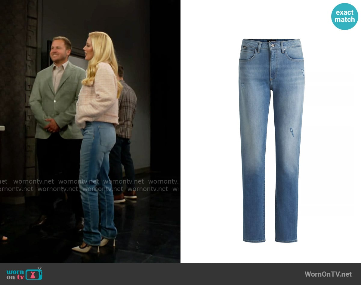 BOSS Slim-Fit Jeans in Washed Stretch Denim worn by (Heidi Montag) on The Bold and the Beautiful