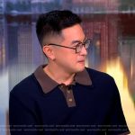 Bowen Yang’s contrast polo on The View
