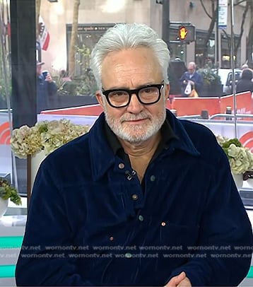 Bradley Whitford’s navy corduroy shirt on Today