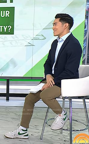 Brian Cheung’s ivory and green sneakers on Today