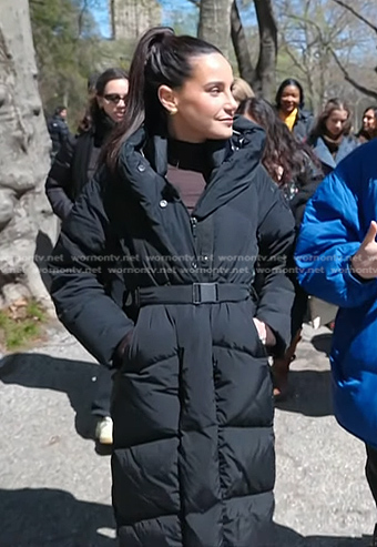 Brianna Joye’s black puffer down coat on Today