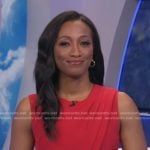 Brittany’s red gathered dress on Good Morning America