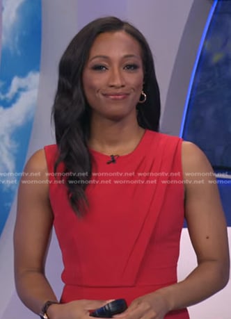 Brittany’s red gathered dress on Good Morning America
