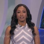 Brittany’s grey chevron striped dress on Good Morning America