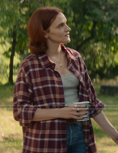Bronte’s red plaid shirt on You