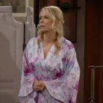 Brooke’s pink floral robe on The Bold and the Beautiful