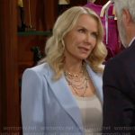 Brooke’s light blue blazer on The Bold and the Beautiful