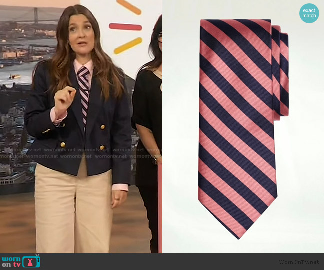 Brooks Brothers Rep Tie worn by Drew Barrymore on The Drew Barrymore Show