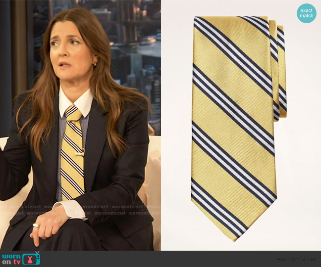 Brooks Brothers Rep Tie worn by Drew Barrymore on The Drew Barrymore Show
