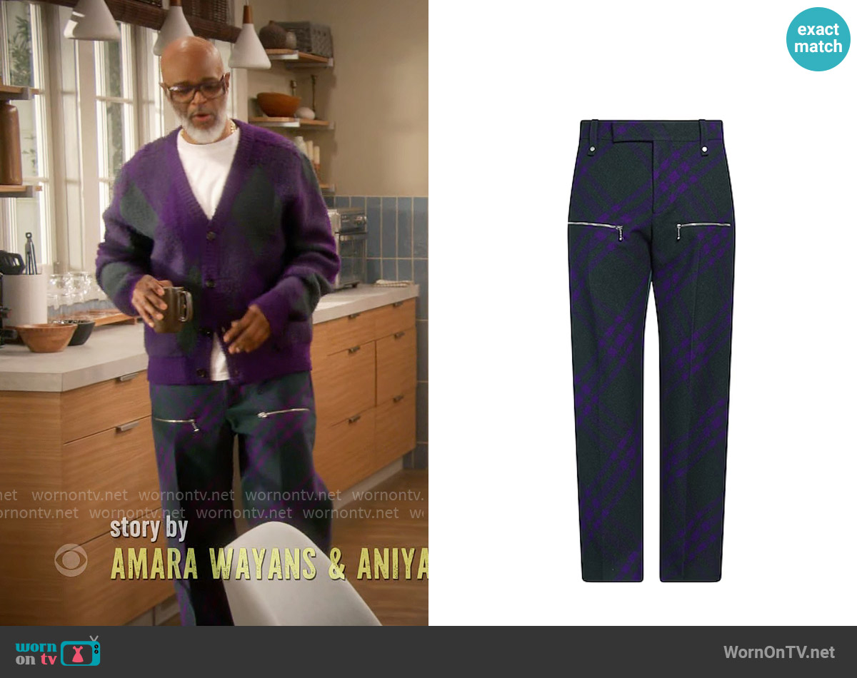 Burberry Plaid Pants worn by Poppa (Damon Wayans) on Poppas House