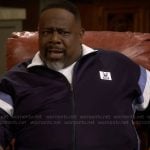 Calvin’s navy bunny track suit on The Neighborhood