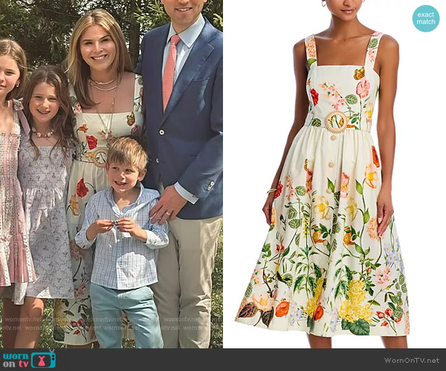 Cara Cara Candace Dress in Nectar Egret worn by Jenna Bush Hager on Today