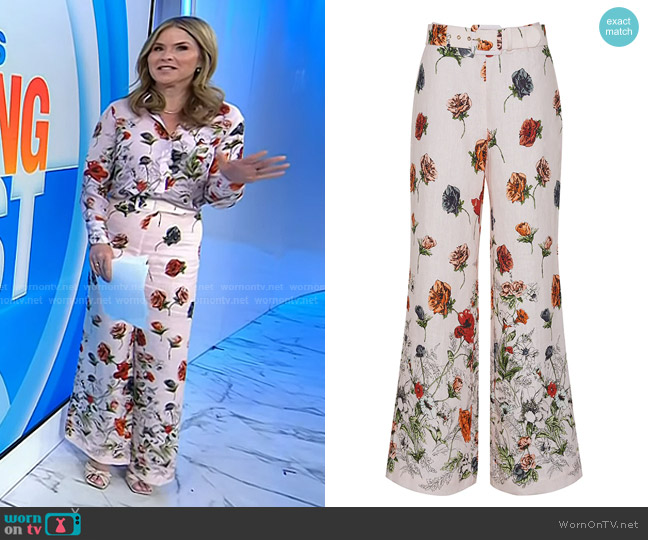 Cara Cara Mayflower Pants in Botanica Blush worn by Jenna Bush Hager on Today
