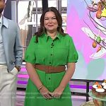 Carmen Johnston’s green midi dress on Today