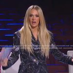 Carrie’s black crystal embellished blazer dress on American Idol