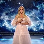 Carrie’s pink tulle gown on American Idol
