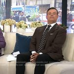 Carson Daly’s brown colorblock sneakers on Today