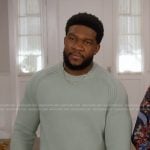 Cassius’s blue knit sweater on All American