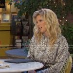 Cat’s snake print shirtdress on Days of our Lives
