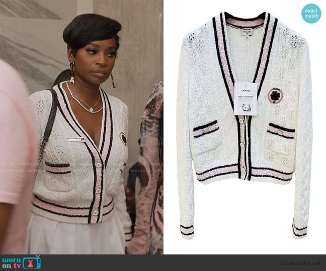 Chanel Knit Cardigan worn by Kandi Burruss on The Real Housewives of Atlanta