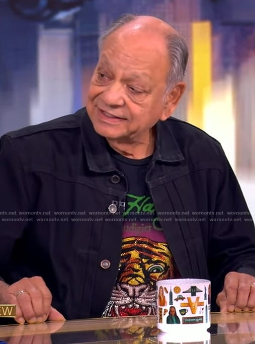Cheech Marin’s tiger sequined tee on The View