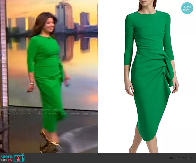 Chiara Boni La Petite Robe Gathered Side Midi-Dress worn by Ana Navarro on The View