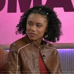 Cho’s leather jacket on The Kelly Clarkson Show