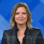 Christine’s black button down blouse and leather blazer on Today