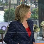 Christine’s red cami and navy pinstripe blazer on Today