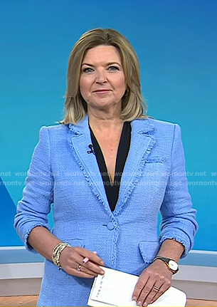Christine Romans’ blue tweed blazer on Today