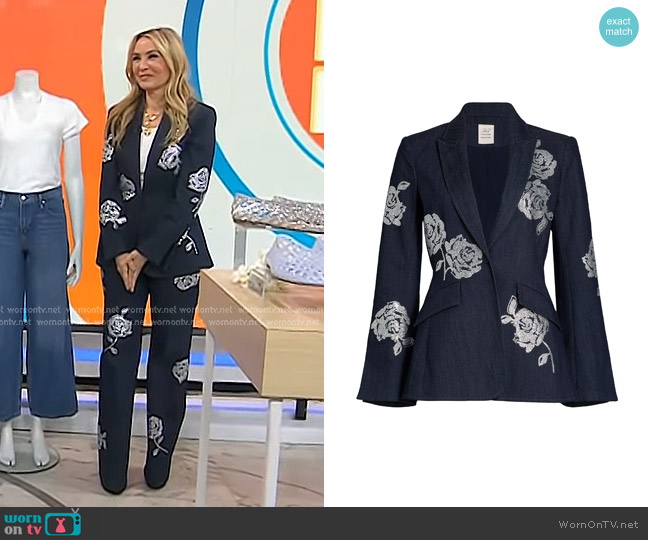WornOnTV: Chassie’s floral denim blazer and jeans on Today | Chassie ...