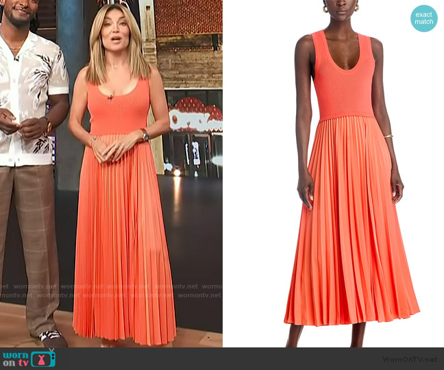 Cinq a Sept Parma Dress worn by Kit Hoover on Access Hollywood