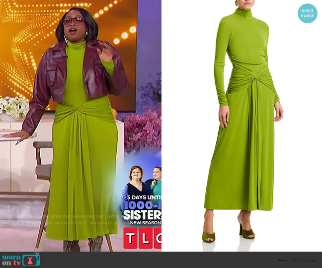 Cinq a Sept Zahara Twist Front Turtleneck Gown worn by Jennifer Hudson on The Jennifer Hudson Show