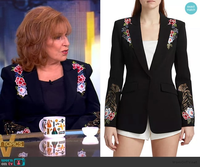 Cinq a Sept Le Beau Tigre Cheyenne Blazer worn by Joy Behar on The View