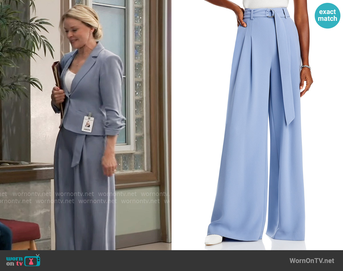 Cinq a Sept Shauna Pants in Stonewash worn by Felicia Scorpio (Kristina Wagner) on General Hospital