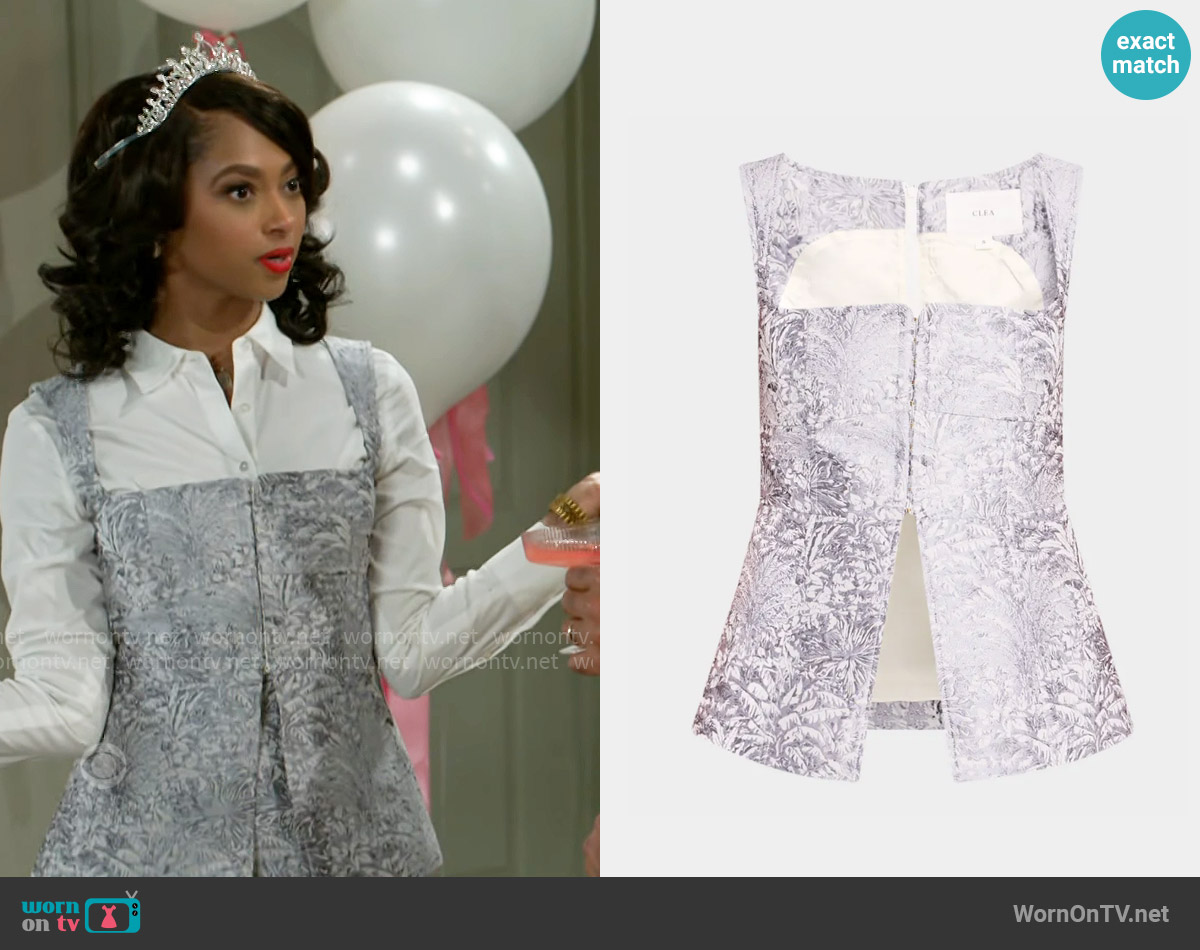 Clea Delfina Top worn by Kat Richardson (Colby Muhammad) on Beyond the Gates