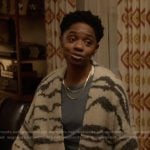 Coop’s zebra stripe cardigan on All American