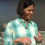 Dana Jacobson’s turquoise plaid shirt on CBS Mornings