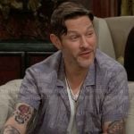 Daniel’s blue bandana print shirt on The Young and the Restless